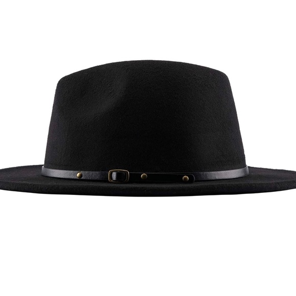 FALETO Two Tone Red Bottom Wide Brim Wool Felt Fedora Hat Panama Hat for… - Picture 5 of 7